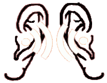 ear against ear